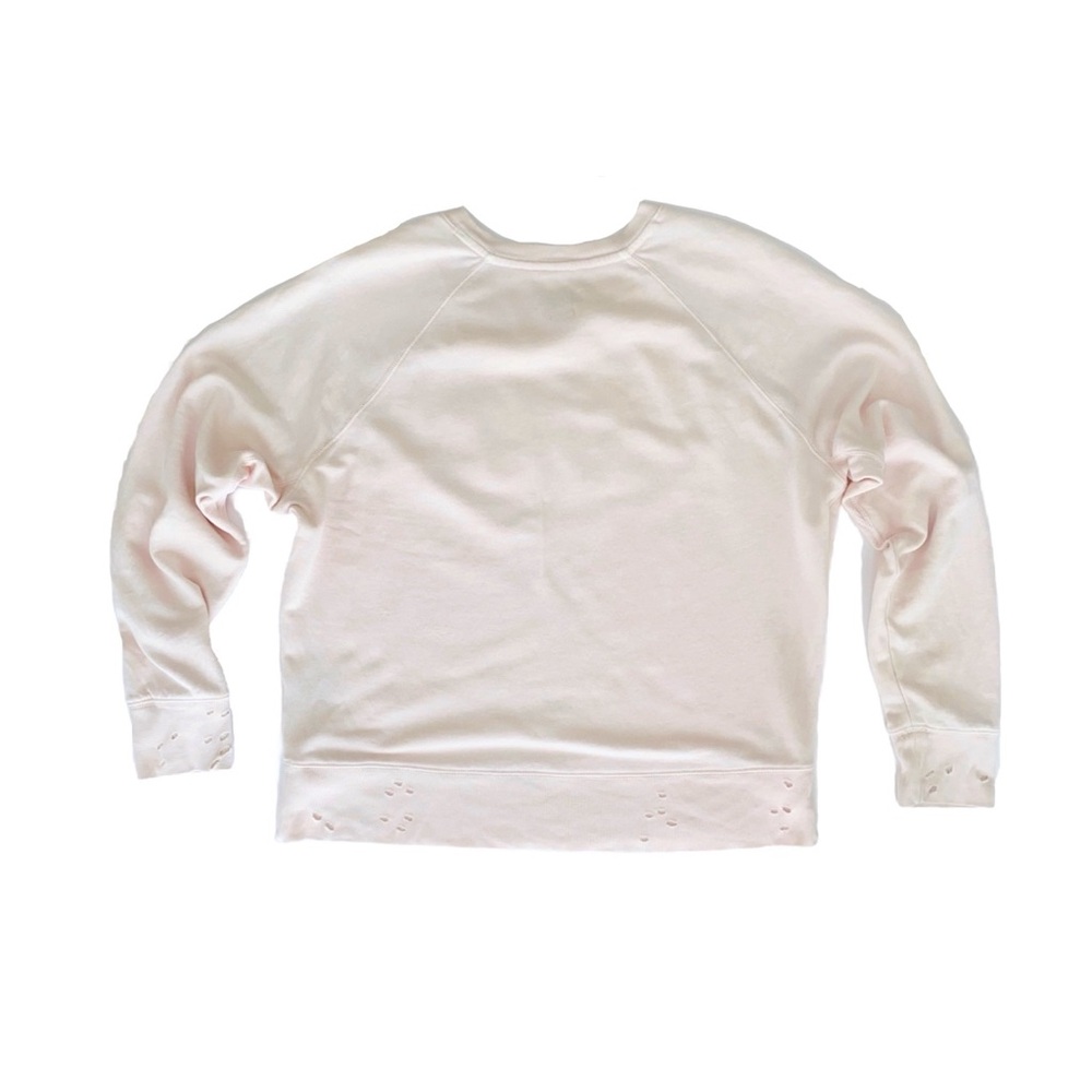 ZADIG & VOLTAIRE pink white ROCK UPPER PRINT SPUS SWEATER scoop neck sweatshirt - Picture 8 of 14